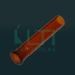 1150-ASTM AMBER SHORT LENGTH FEMALE INTERCHANGEABLE TAPER-GROUND JOINTS SINGLE