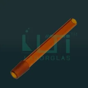 1170-ASTM AMBER MEDIUM LENGTH MALE INTERCHANGEABLE TAPER-GROUND JOINTS SINGLE