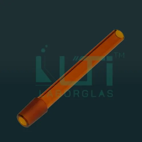 1170-ASTM AMBER MEDIUM LENGTH MALE INTERCHANGEABLE TAPER-GROUND JOINTS SINGLE