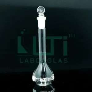 2740-CLEAR GLASS VOLUMETRIC FLASK WITH SOLID GLASS STOPPER, CLASS A, SERIALIZED WITH INDIVIDUAL CERTIFICATE ASTM E-288