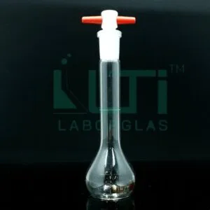 2944-CLEAR GLASS, NARROW MOUTH VOLUMETRIC FLASK WITH PTFE STOPPER, CLASS A, SERIALIZED WITH INDIVIDUAL CERTIFICATE, ASTM E-288