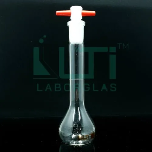 3170-CLEAR GLASS VOLUMETRIC FLASKS, CLASS A WITH PTFE STOPPER, DIN/ISO