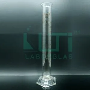 3710-CLEAR GLASS, Measuring Cylinder Graduated Class-B, Hex Base