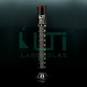 3740-Amber Glass, Measuring Cylinder with Hexagonal Base, Class-A, Individual certificate