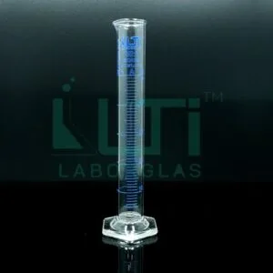 3770-Clear glass, Measuring Cylinder with Hexagonal Base, Class-A, Batch Certificate
