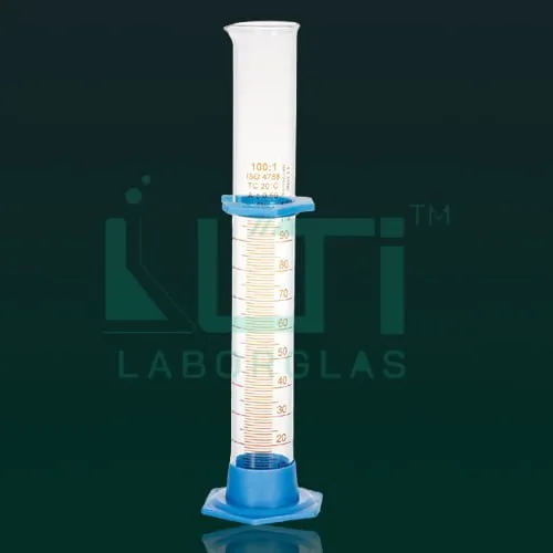 3800-Clear glass, Measuring Cylinder with detachable PE base, Class A with batch certificate