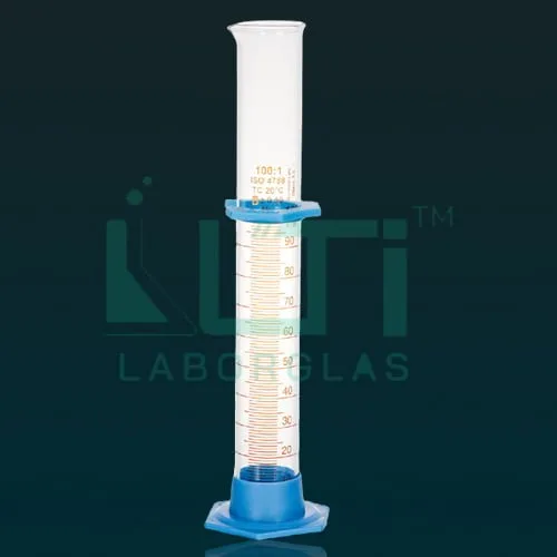 3810-Clear glass, Measuring Cylinder with detachable PE base, Class B