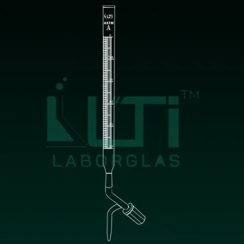 4050-ASTM, CLASS A BURETTE SCHELLBACH STRIPE, SERIALISED AND CERTIFIED, STRAIGHT BORE NEEDLE VALVE KEY STOPCOCK