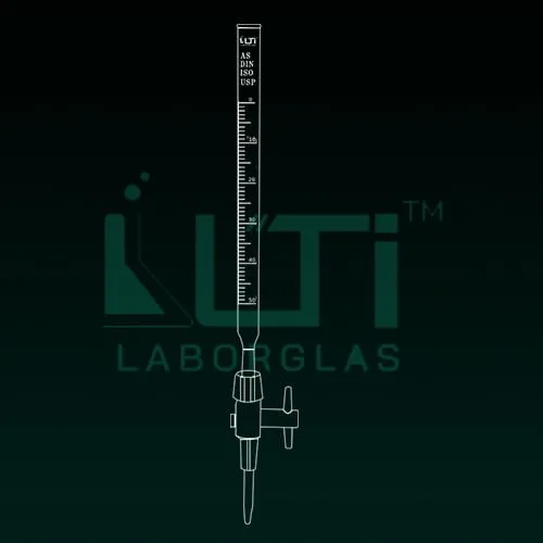 4450- Burettes, Clear Glass, PTFE detachable stopcock, Class AS with Individual Work Certificate