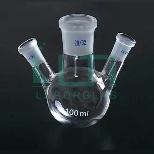 5640-Flasks, Round Bottom, 3 Necks Angular