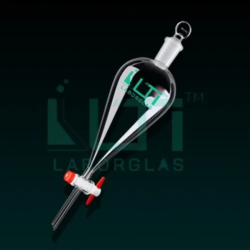 6830-Separating Funnel, Squibb (Short Stem) with PTFE Plug, ASTM