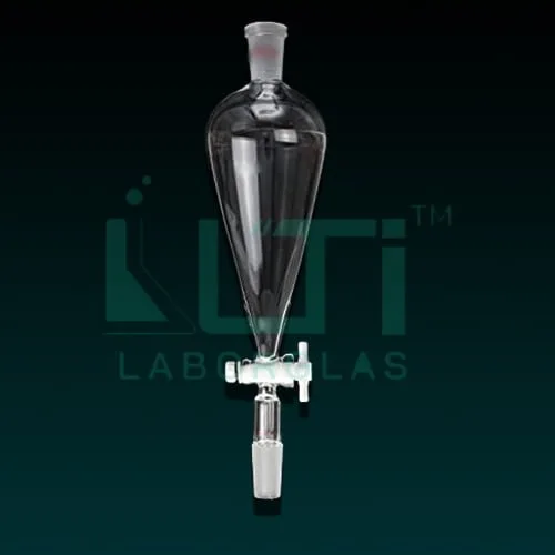 6980-Separating Funnel Pear shape with stem inside cone, PTFE Stopcock