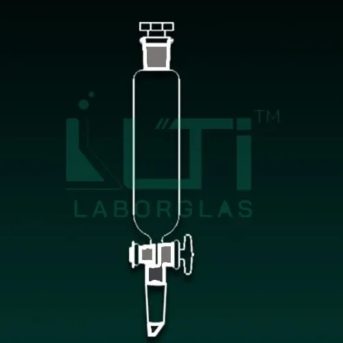 7170-Pressure Equalizing Funnels, Cylindrical, PTFE Stopcock, DIN/ISO