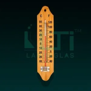 9330-THERMOMETER WALL, WOODEN BASE